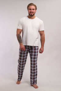 Брюки мужские №197.1 кулирка (р-ры: 50-60) коричневый