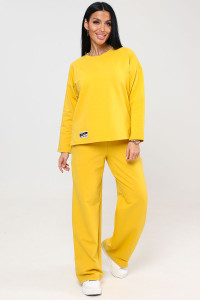 Костюм двойка женский КФ-66 футер (р-ры: 42-56) горчица