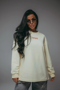 Свитшот женский "Русь" футер 2-х нитка пенье фирча (р-ры: 44-58) жёлтый