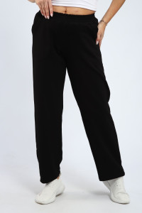 Брюки женские М106 футер с лайкрой (р-ры: 48-62) черный