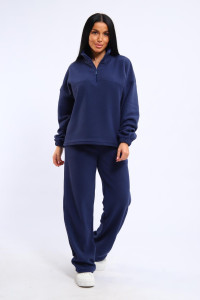 Костюм двойка женский 01061 флис (р-ры: 46-60) синий