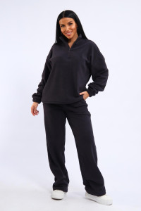 Костюм двойка женский 01061 флис (р-ры: 46-60) серый