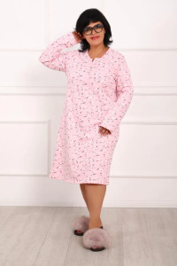 Сорочка женская "Нежность" футер (р-ры: 48-62) розовый