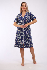 Халат женский "Кокетка" кулирка (р-ры: 48-62) мелкий цветок
