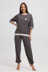 Костюм двойка женский К1364 кулирка (р-ры: 46-64)