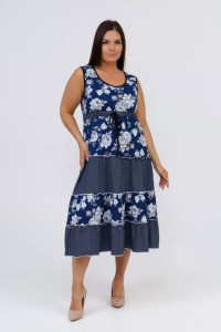 Сарафан женский "Жизель" кулирка (последний размер) горох 56