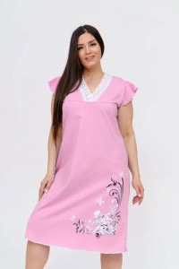 Сорочка женская "Муза" 1270 кулирка (последний размер) розовый 56