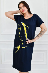 Туника женская "Шерон" 1254-2 трикотаж (последний размер) девочка черный 60