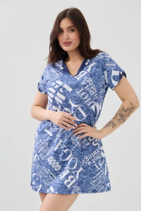 Туника женская "Мелисса" 1369-1 кулирка (последний размер) джинса 60