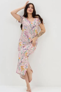 Платье женское "Симона" 1310-2 вискоза (последний размер) розовый 46,48,50,52,54