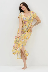 Платье женское "Симона" 1310-1 вискоза (последний размер) желтый 46,48,52,54