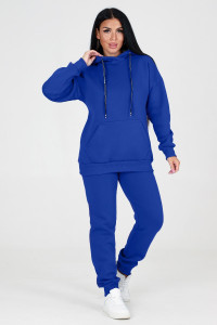 Костюм двойка женский КФ-322 футер с начесом (последний размер) василёк 46