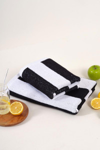 Набор махровых полотенец Urban Family "Полоски черные" 2 шт.