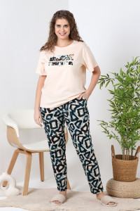 Костюм двойка женский "Трикси-2" кулирка (последний размер) бежевый 56