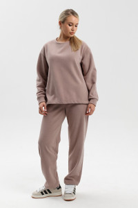 Костюм двойка женский "Демо" флис (последний размер) какао 48,50