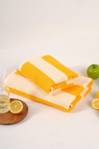 Набор махровых полотенец Urban Family "Полоски оранжевые" 2 шт.