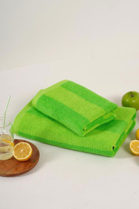 Набор махровых полотенец Urban Family "Полоски зеленые" 2 шт.