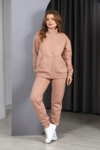 Костюм двойка женский "Релиз" футер 3-х нитка с начесом (последний размер) бежевый 44,52