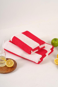 Набор махровых полотенец Urban Family "Полоски красные" 2 шт.