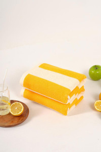 Набор махровых полотенец Urban Family "Полоски оранжевые" 2 шт.