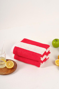 Набор махровых полотенец Urban Family "Полоски красные" 2 шт.