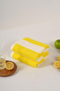 Набор махровых полотенец Urban Family "Полоски желтые" 2 шт.