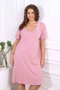 Сорочка женская "Безе-1" кулирка (последний размер) сухая роза 54,56