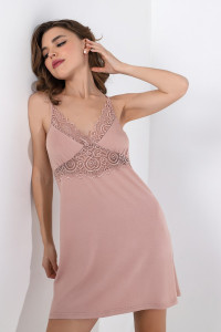 Сорочка женская "Десерт-1" вискоза (последний размер) бежевый 44