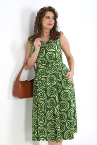 Сарафан женский "Лабиринт-2" кулирка (последний размер) зеленый 56