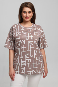 Футболка женская "Манифест-2" кулирка (последний размер) бежевый 62