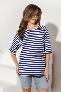 Футболка женская "Клипер-2" кулирка (последний размер) темно-синий 46,50,56