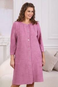 Халат женский "Мадам" махра (последний размер) сухая роза 52,58