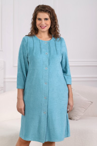 Халат женский "Мадам" махра (последний размер) бирюзовый 50