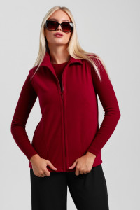 Жилет женский "Орбита" флис (последний размер) вишневый 56