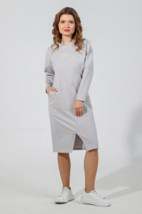 Платье женское "Спортикс-1" футер 2-х нитка карде (последний размер) светло-серый 44,50,54