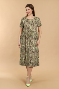 Платье женское "Дыхание лета-1" вискоза (последний размер) зеленый 48,62