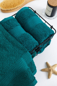 Полотенце махровое гладкокрашеное "Темный зеленый"