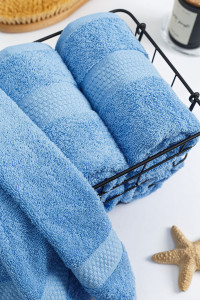 Полотенце махровое гладкокрашеное "Голубой"