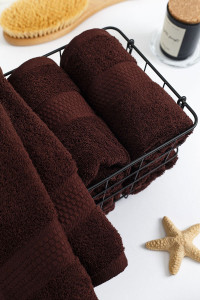Полотенце махровое гладкокрашеное "Горький шоколад"