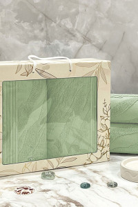 Набор махровых полотенец "Сафари" 08-193 светло-зеленый 50х90 см (2 шт.)