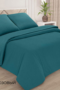 Пододеяльник классический поплин однотонный темно-бирюзовый