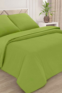 Пододеяльник классический поплин однотонный лайм