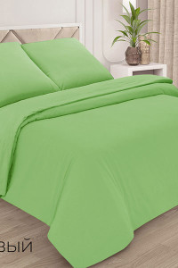 Пододеяльник классический поплин однотонный салатовый