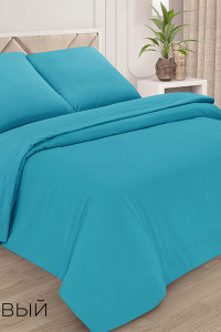 Пододеяльник классический поплин однотонный бирюзовый