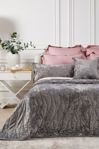 Покрывало велюровое El Manto "Темно-серый"