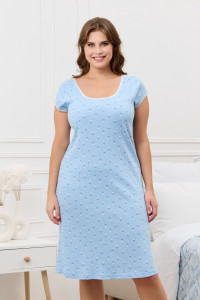 Сорочка женская "Мэри-1" кашкорсе (р-ры: 50-60) голубой