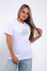Футболка женская Ф-00711 кулирка (р-ры: 42-60) белый