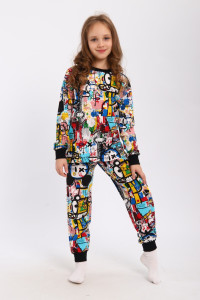 Пижама детская "Вдохновение" кулирка (р-ры: 140-170) белый