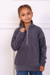 Толстовка детская МЛШ "Termit" флис (р-ры: 98-128) графит