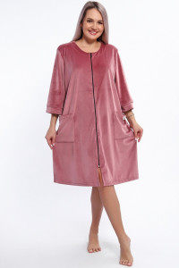 Халат женский 516 "Someday" велюр стрейч (р-ры: 50-60) сухая роза